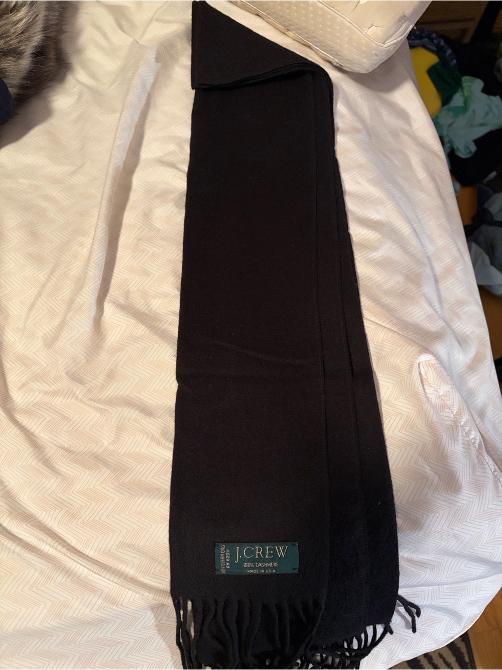 J. Crew Black Cashmere Scarf